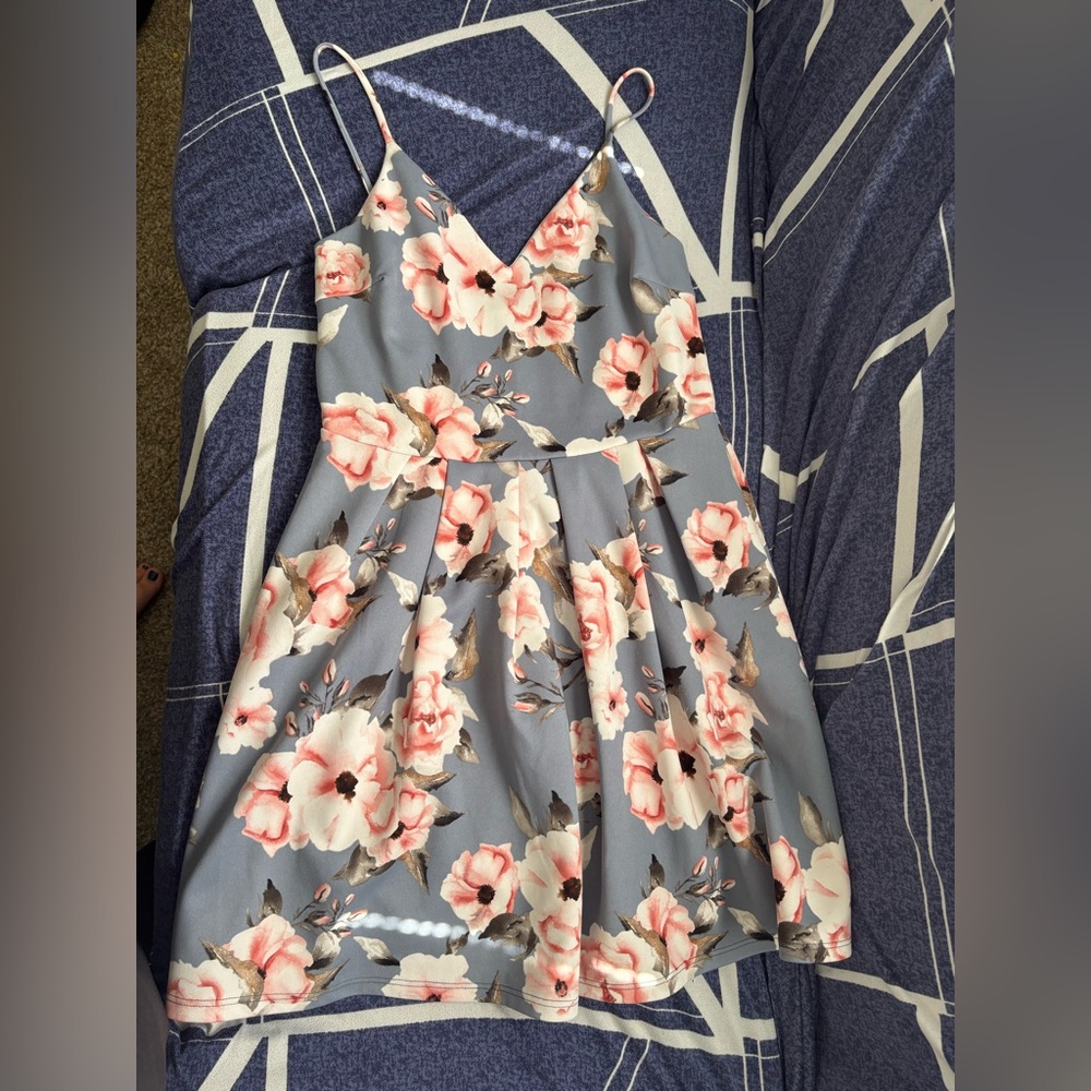 Soprano Pink and Gray Floral Camisole